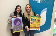 Ïngrid Florejachs i Ariadna Salla presentant la campanya borgenca contra les agressions sexistes del Carnestoltes 2018