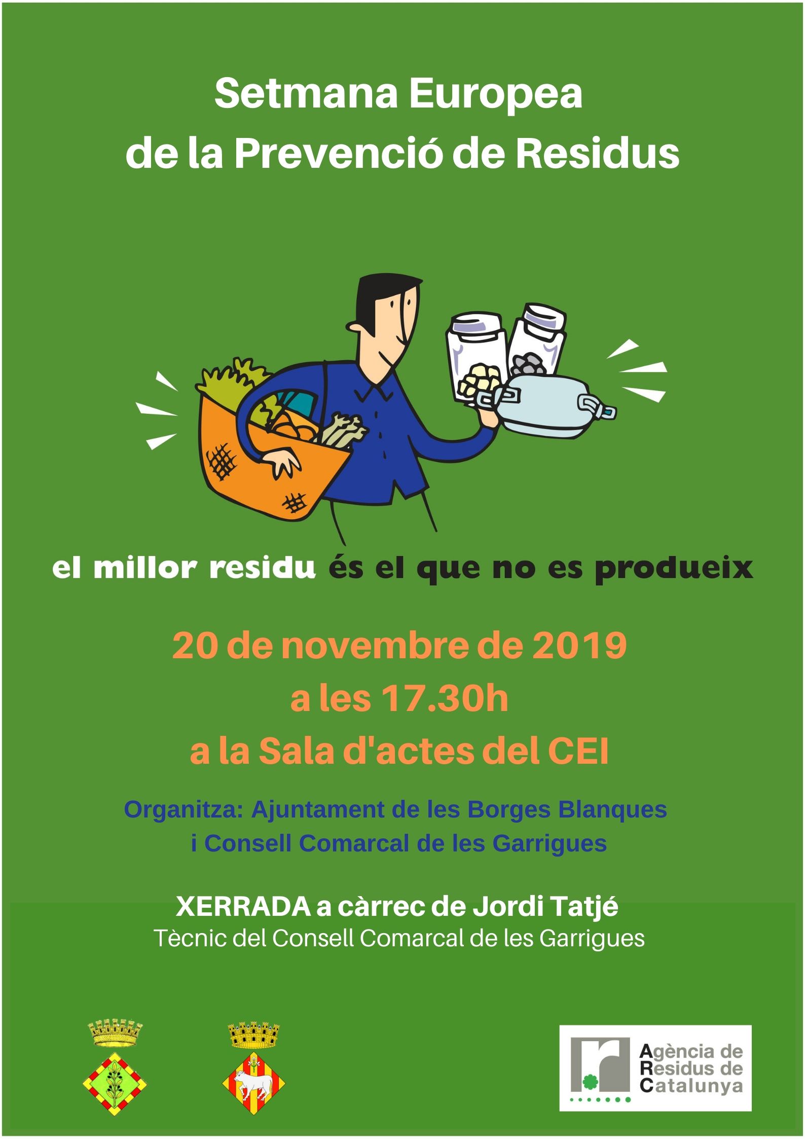 Xerrada sobre la prevenció de residus aquest dimecres a les Borges