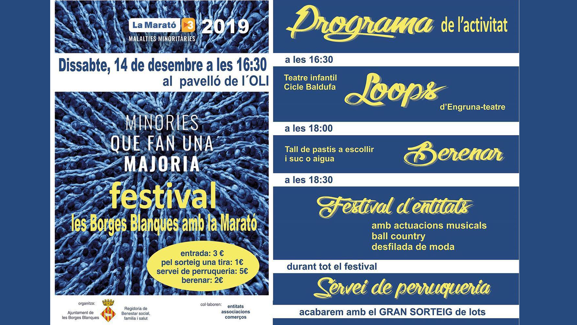 Arriba el cap de setmana més solidari de l’any a les Borges Blanques