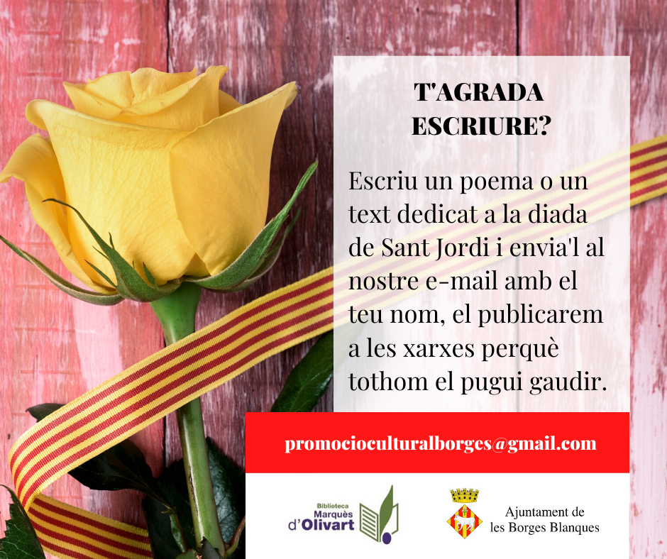 Taller de manualitats, balcons decorats, teatre virtual o un concurs sobre Francesc Macià, aquest Sant Jordi a les Borges