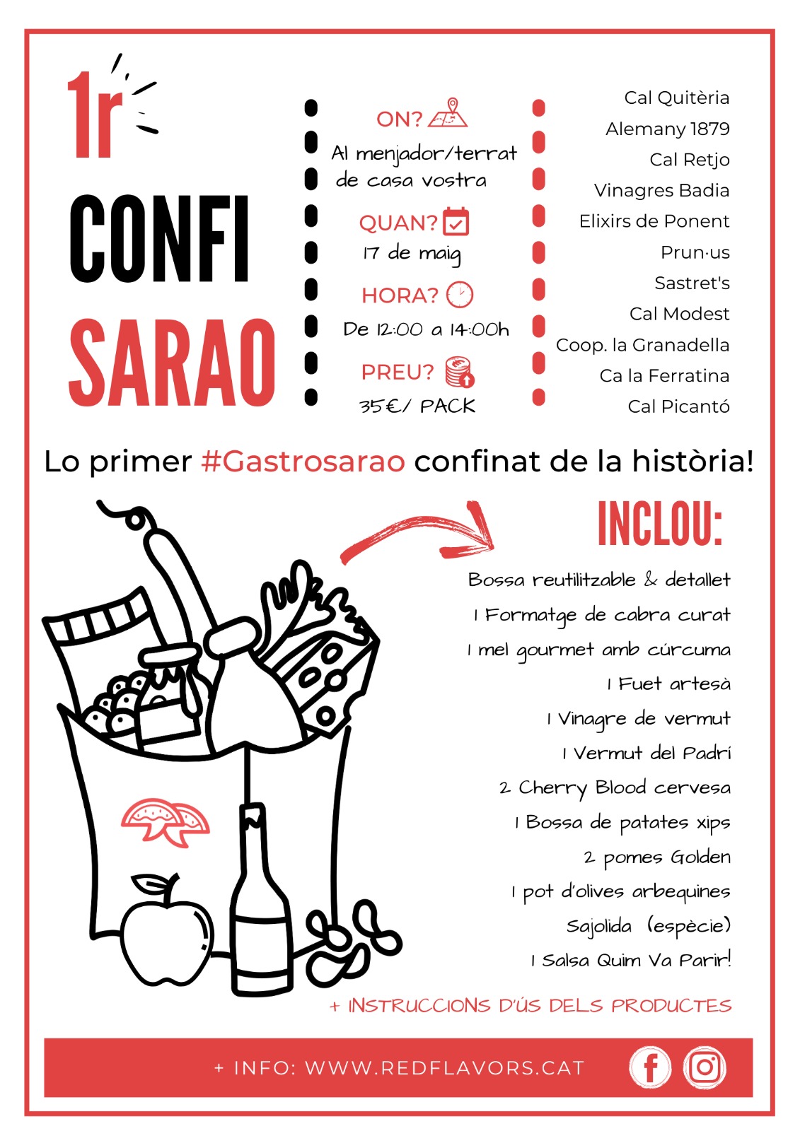 ‘Gastrosarao’ confinat virtual de Red Flavors i 11 productors lleidatans