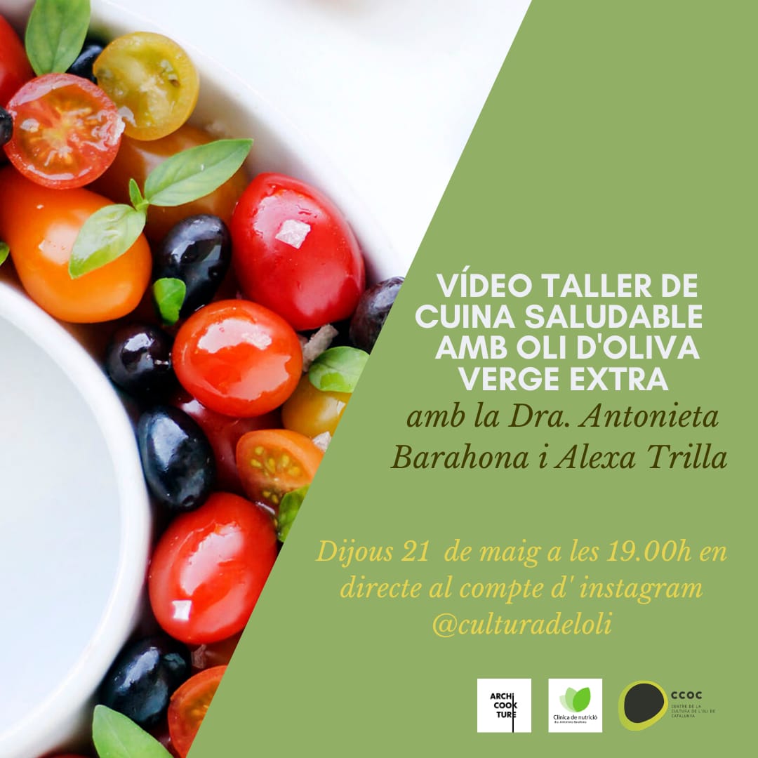 El Centre de l’oli de la Granadella organitza un taller virtual de cuina saludable amb oli verge extra