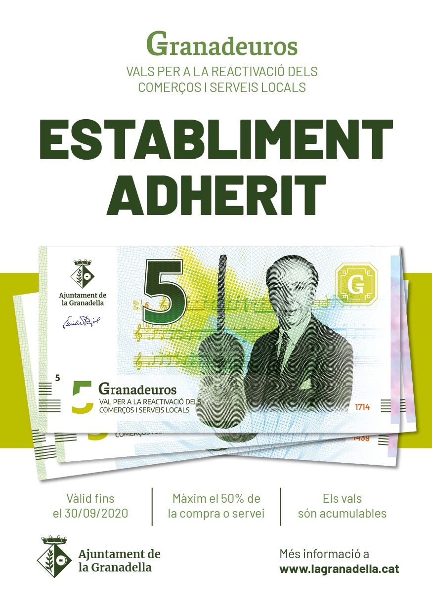 La Granadella entrega la moneda local “Granadeuros” per a la reactivació dels comerços i serveis locals
