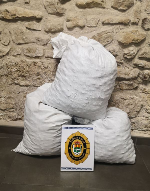 La Policia Local de les Borges comissa més de 45 quilograms d’ametlles furtades