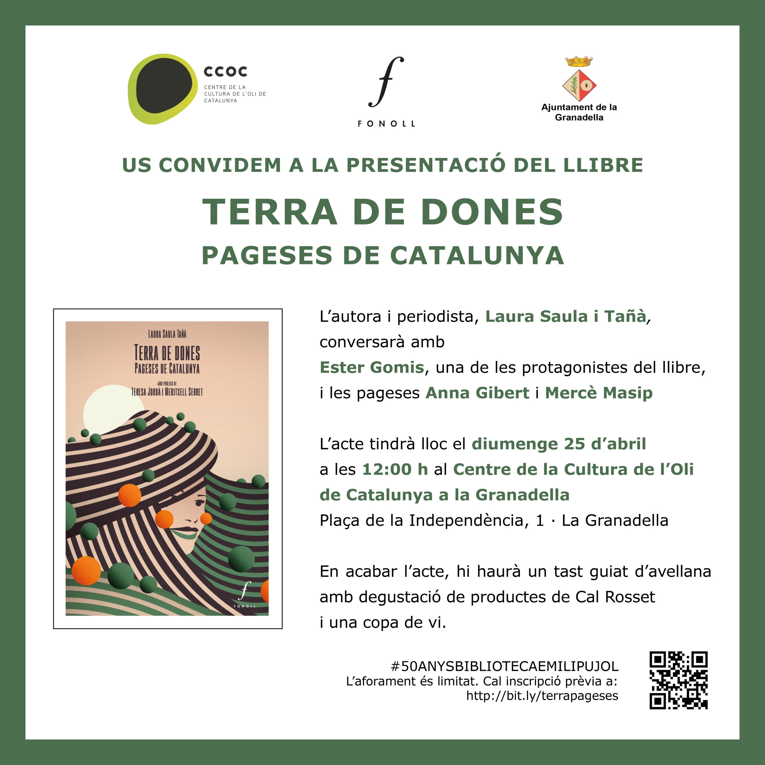 El CCOC presenta el llibre “Terra de dones. Pageses de Catalunya”, dins els actes de Sant Jordi de la Granadella