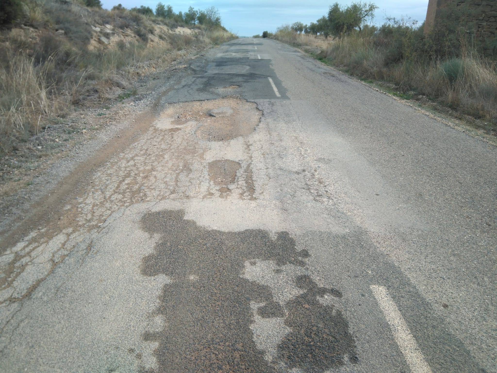 Els municipis de les Garrigues Altes denuncien el deteriorament de la via de Torrebesses a Castelldans, durant la campanya de l’oli