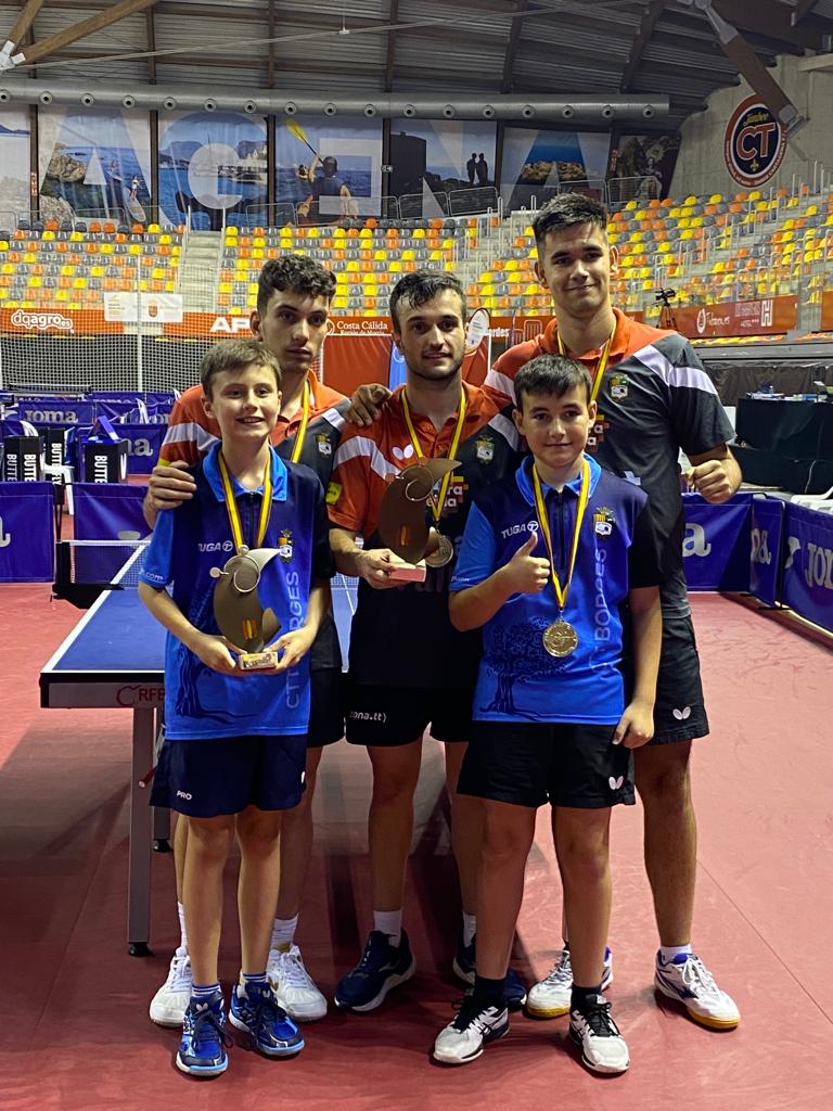El CTT Borges guanya sis medalles al Campionat d’Espanya de tennis de taula
