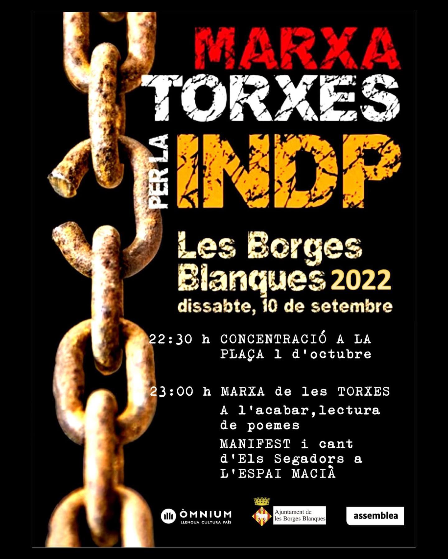 Les Borges celebra aquest dissabte la tradicional Marxa de Torxes per la Independència