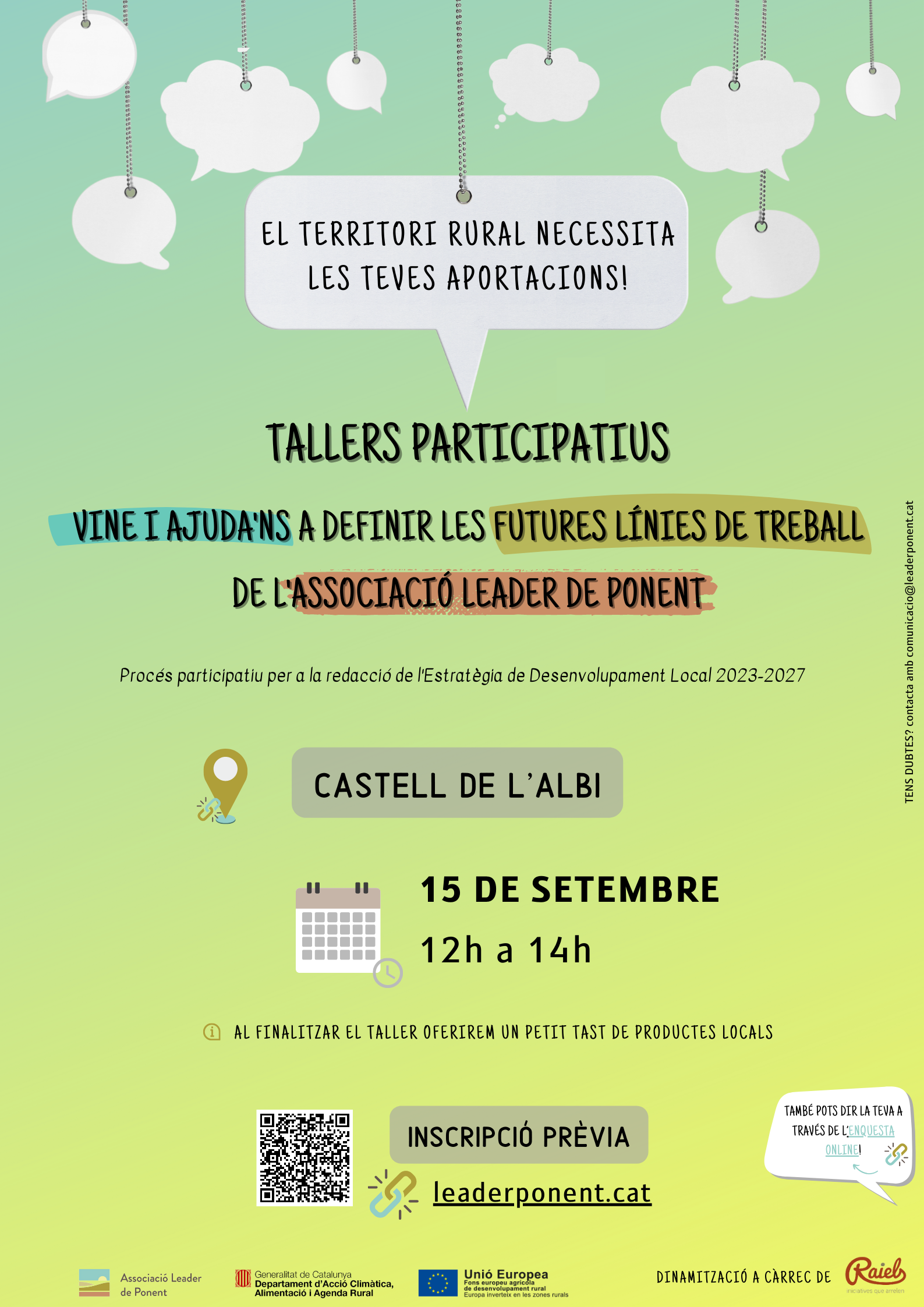 La ciutadania cridada a definir les línies de treball del programa Leader per al període 2023-2027