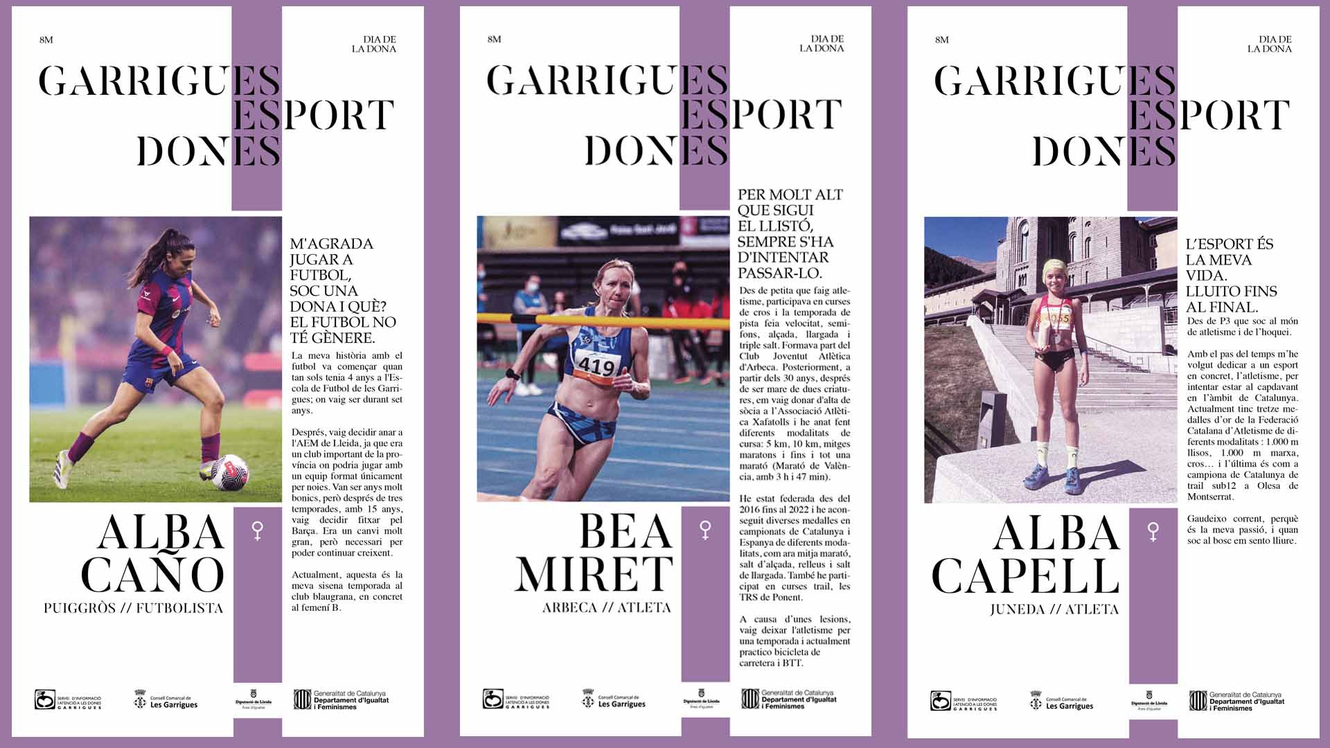 Campanya ‘Garrigues, Dones, Esport’ de l’Àrea d’Igualtat del Consell Comarcal de les Garrigues