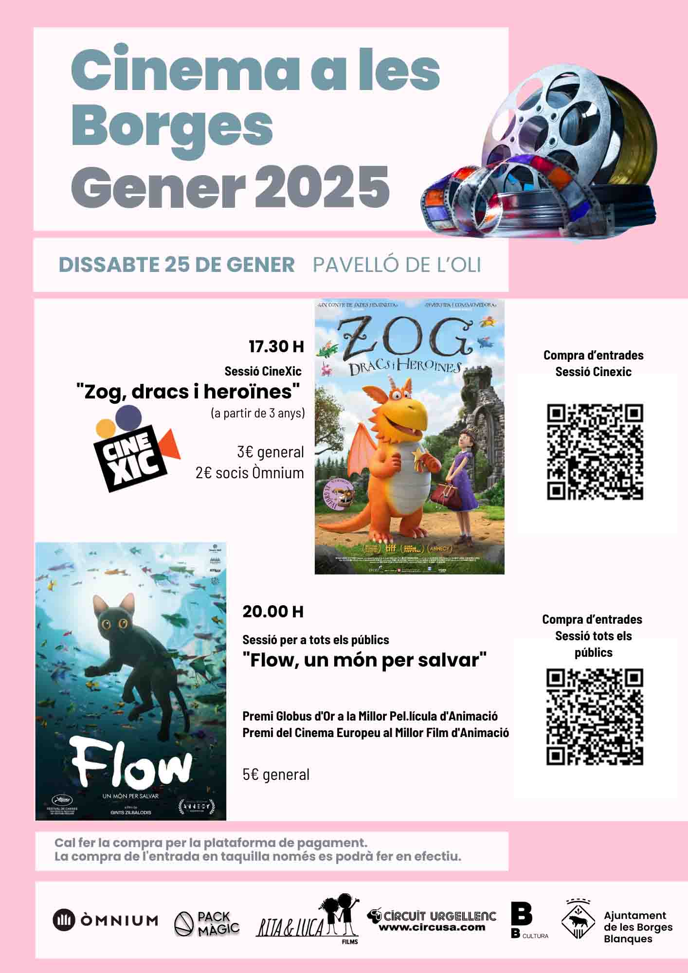 Les Borges Blanques aposta pel cinema en català amb CineXic i sessions per a tots els públics