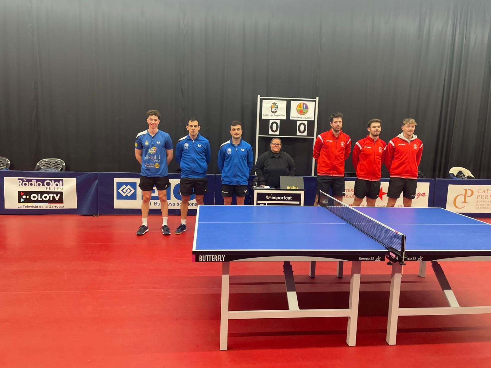 L’Enoli Les Borges Vall cau per la mínima a la pista del CTT Olot (4-2)